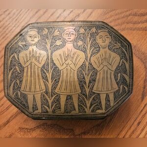 Antique Metal Trinket Box